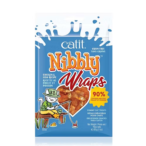 Catit Nibbly Wraps de Pollo y Pescado para Gato - 30 g