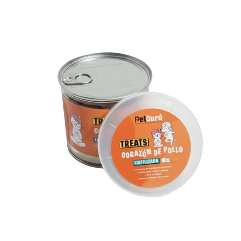 PetGuru Treats de Corazón de Pollo Liofilizado para Perro