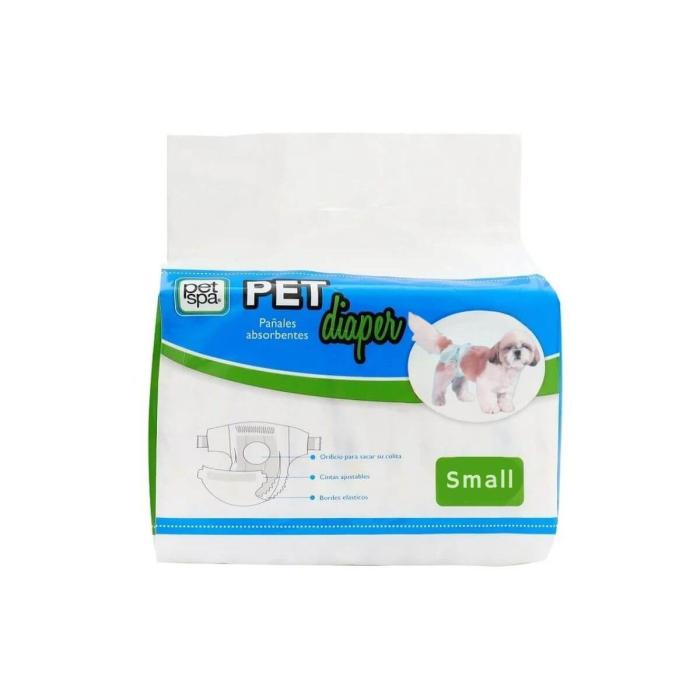 Pet Diaper Pañales Desechables para Perro - Talla S - 10 unidades
