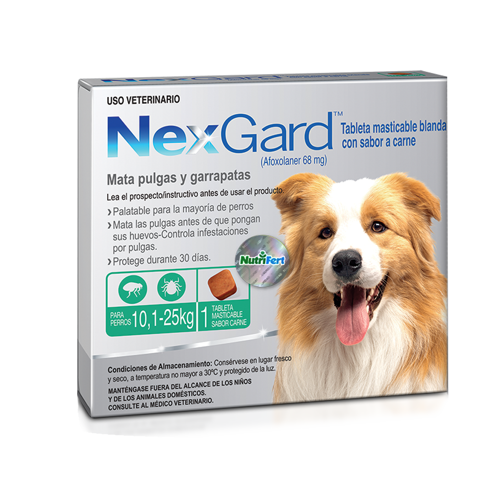 NexGard Tableta Antipulgas para Perro - 10.1-25 kg