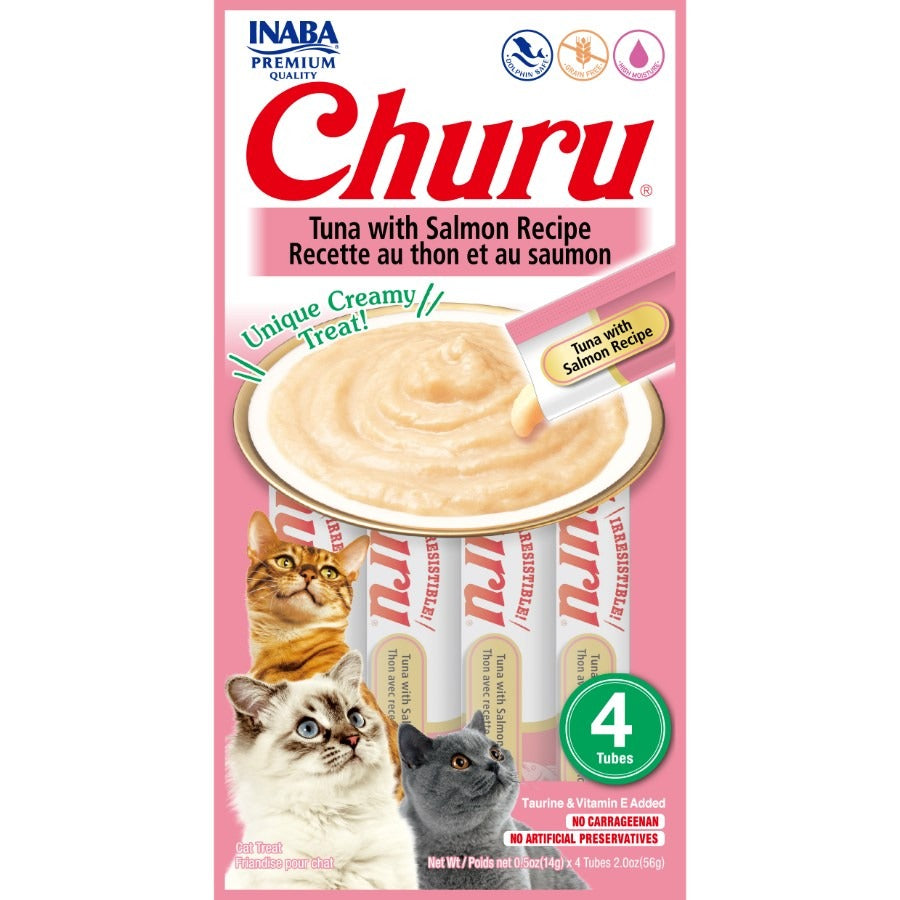 Churu Snack Cremoso de Atún con Salmón para Gato - 4 unidades