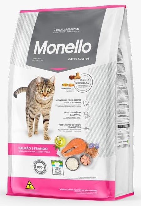 Monello Alimento para Gato de Salmón, Atún y Pollo - 1 kg