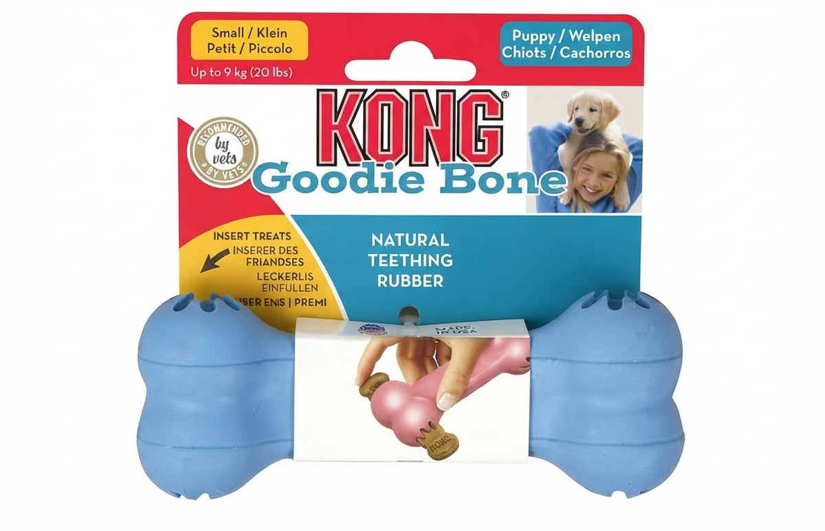 KONG hueso rosado/celeste Puppy