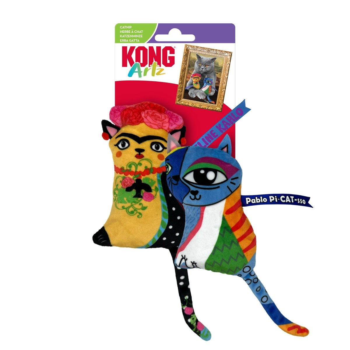 KONG Peluches para Gato Inspiración Frida Kahlo/Picasso
