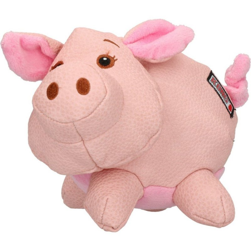 KONG Phatz Pig Juguete de Peluche con Sonido Squeaky para Perro - Cerdito de Tela Duradera