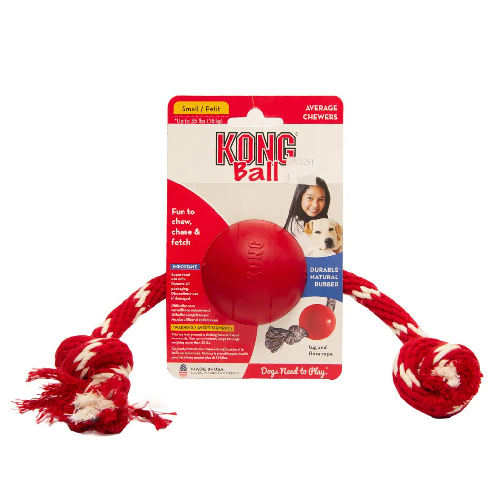 KONG Pelota con Lazo para Perro Talla S