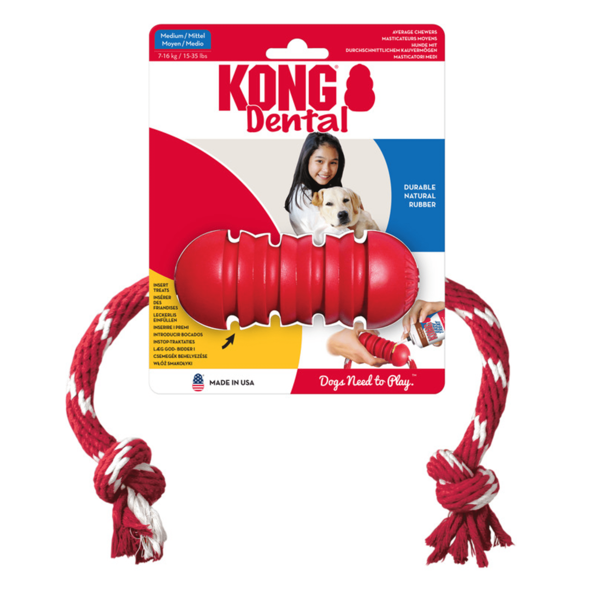 KONG Juguete Dental para Perro Talla M