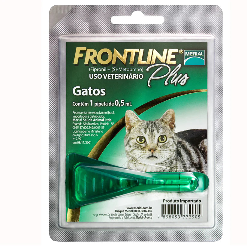 Frontline Plus Pipeta Antipulgas para Gato - 0.5 ml