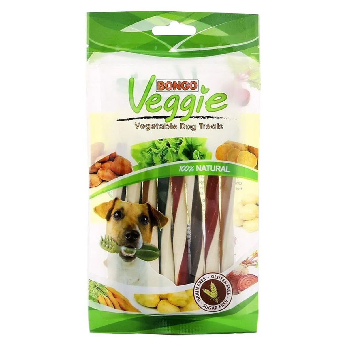 Bongo Veggie Palitos Twist para Perro - 8 unidades