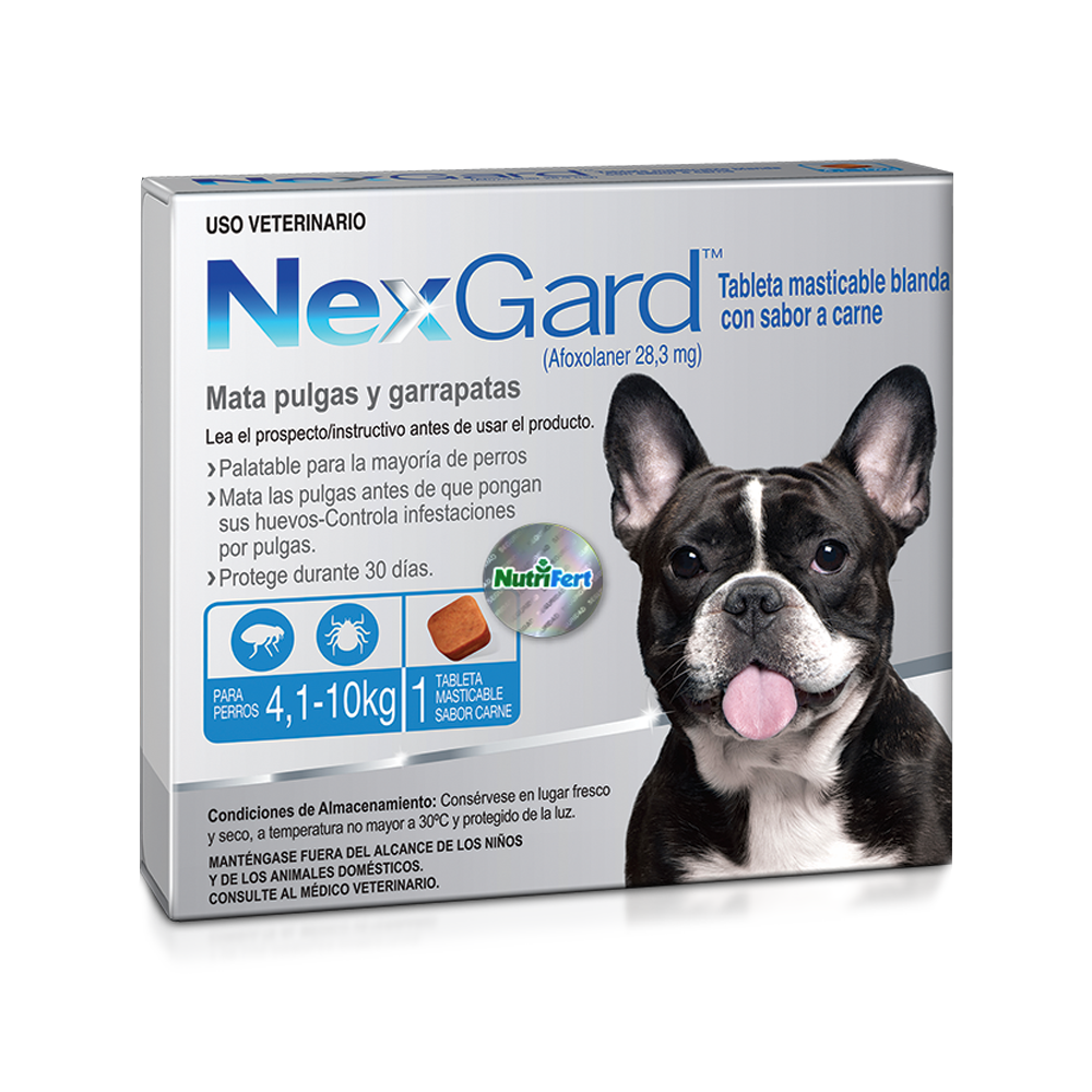 NexGard Tableta Antipulgas para Perro - 4.1-10 kg