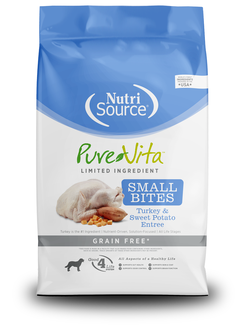 Nutri Source Pure Vita Pavo y Camote Sin Granos para Perro Raza Mini - 4 lbs
