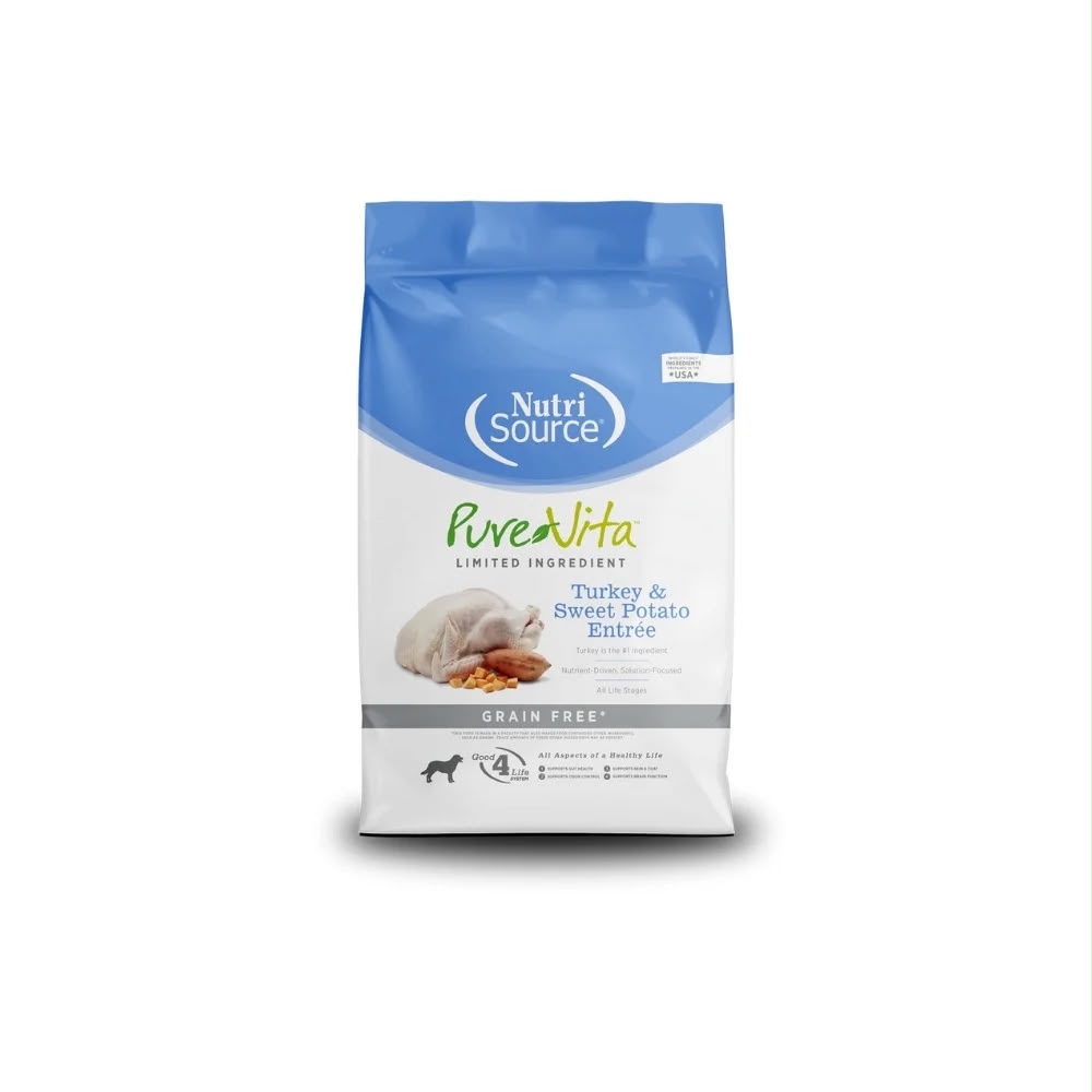 Nutri Source Pure Vita Pavo y Camote Sin Granos para Perro - 4 lb