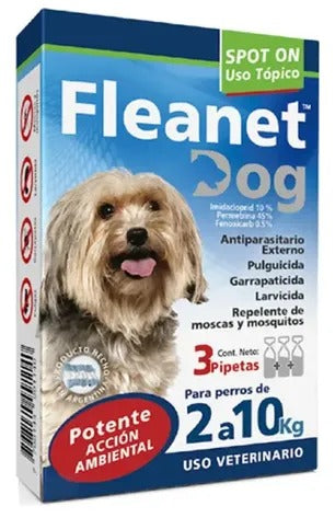 Fleanet Pipeta Antipulgas para Perro - 2-10 kg
