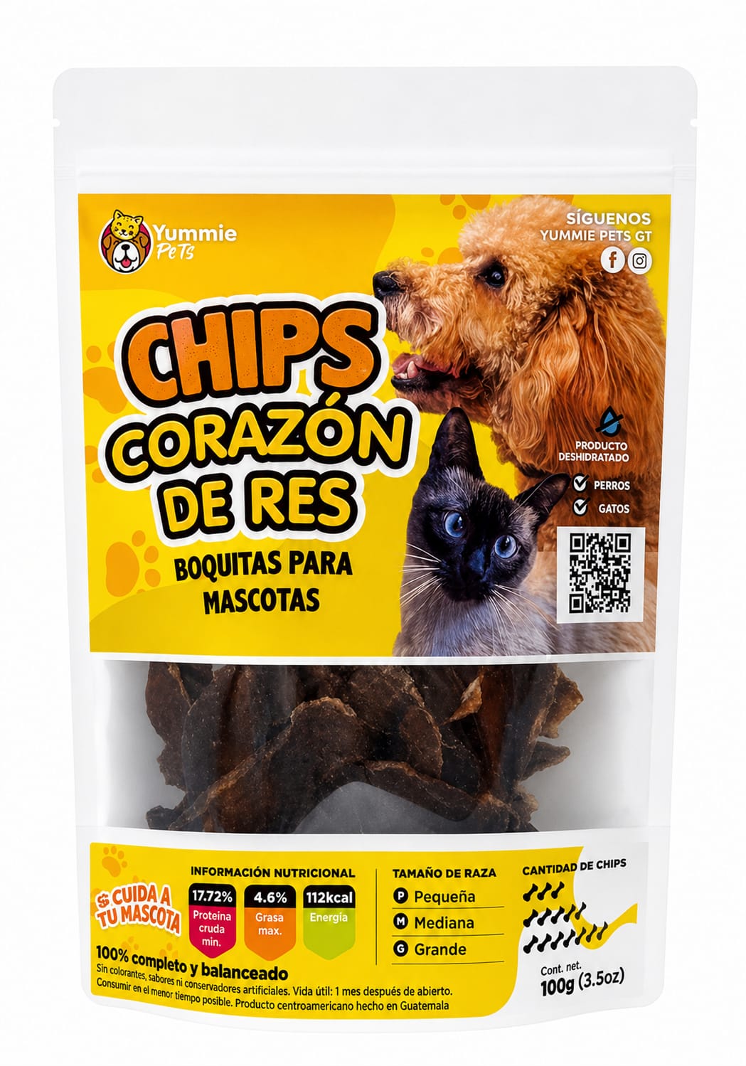 Yummie Pets Corazón de res para Perro - 50 g