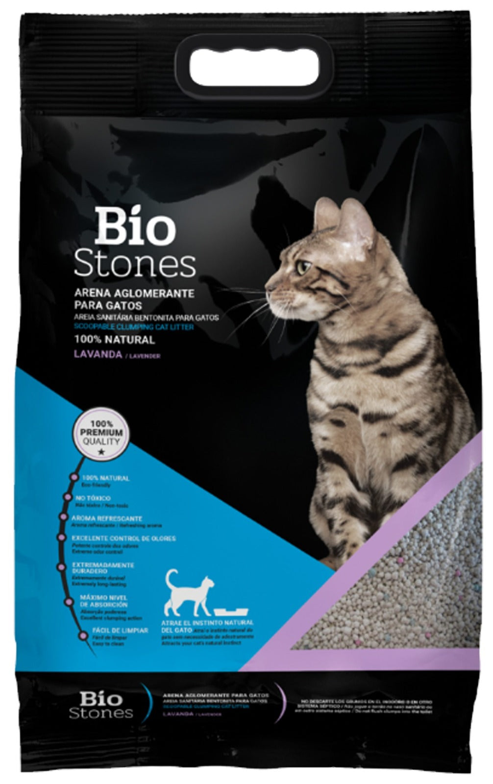BioStones Arena para Gato Aroma Lavanda - 8 kg