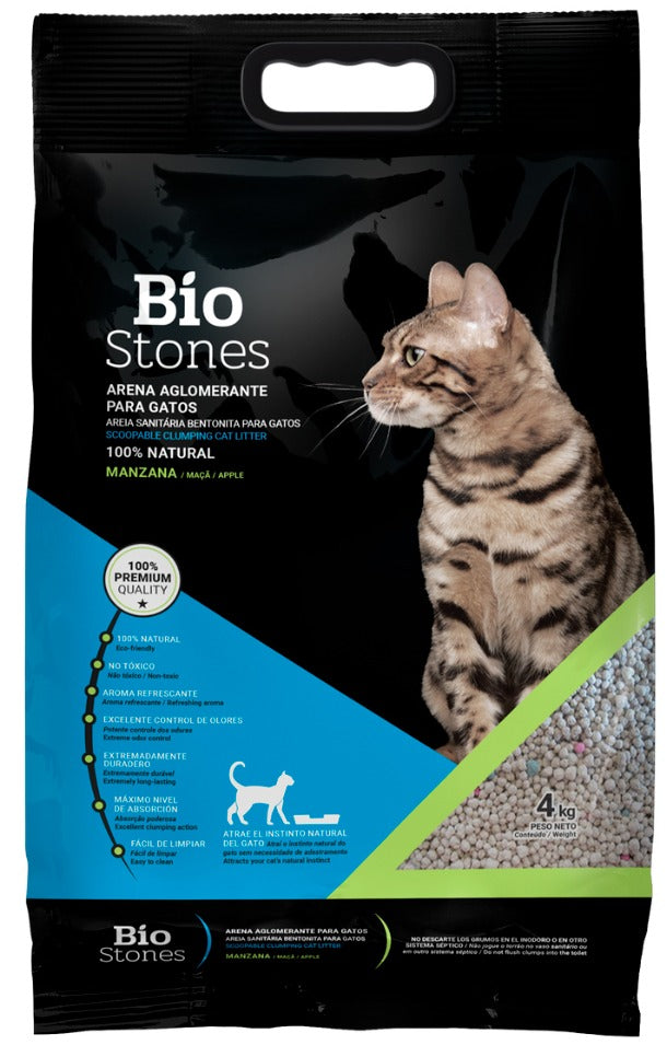 BioStones Arena para Gato Aroma Manzana - 8 kg
