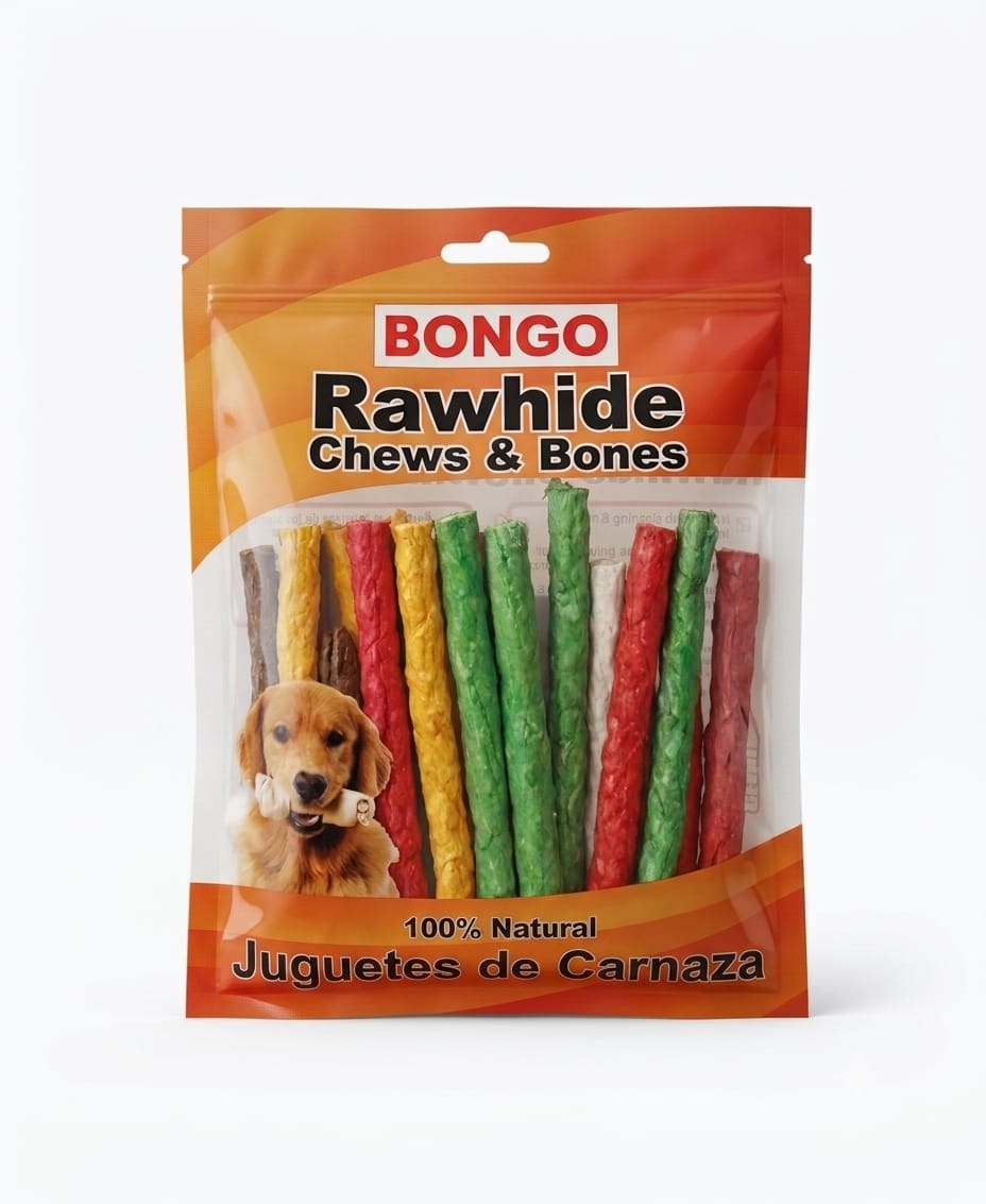 Bongo Palitos de Carnaza Surtidos - 12 unidades