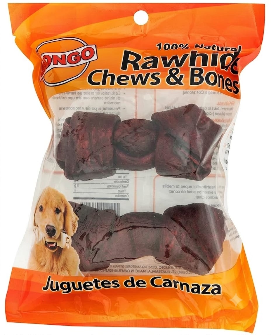 Bongo Hueso de Carnaza Sabor Carne - 3-4" - 2 unidades