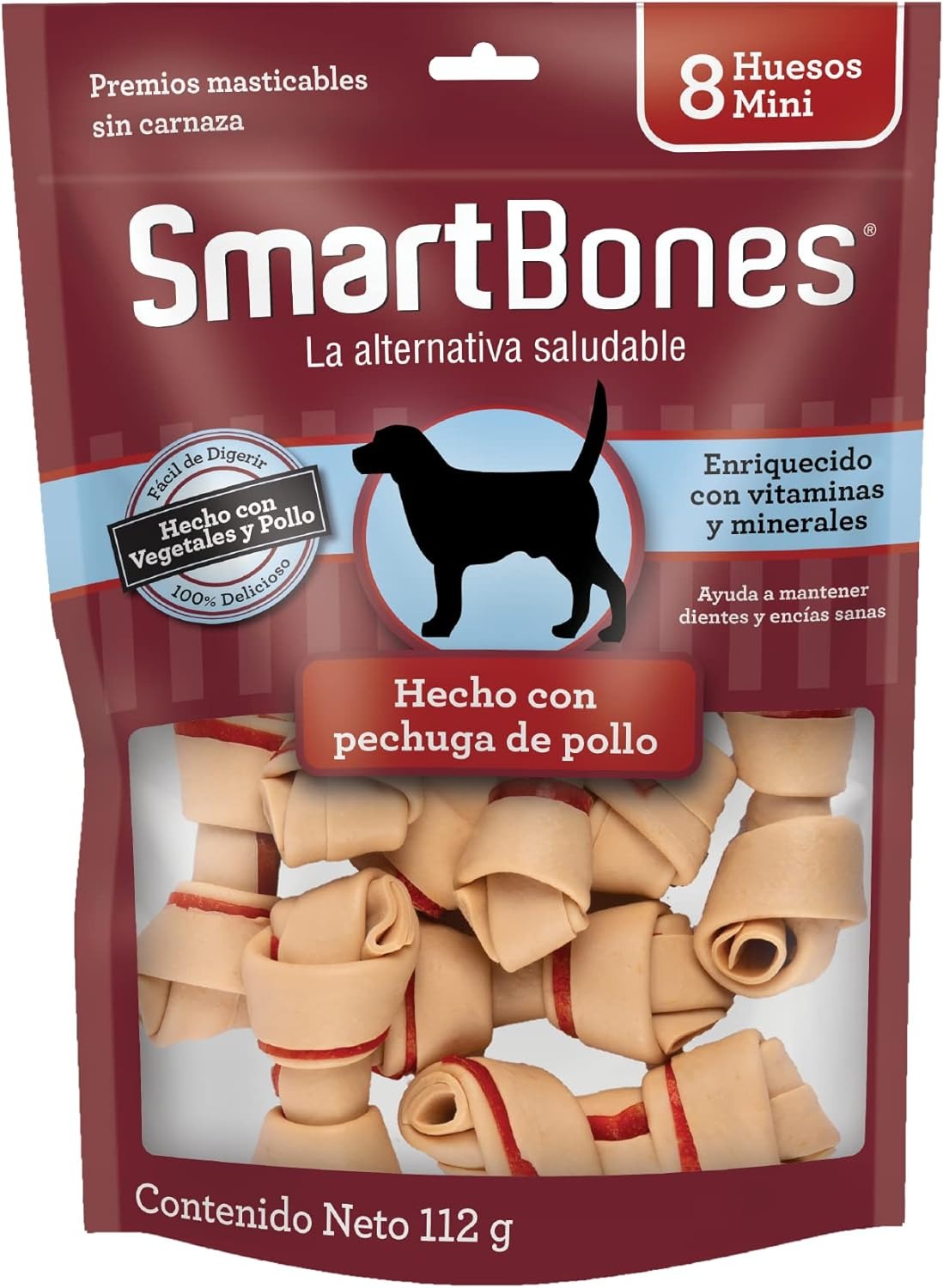 SmartBones Huesitos Mini de Pollo Sin Carnaza para Perro - 8 unidades