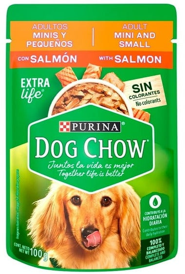 Dog Chow Alimento Húmedo de Salmón para Perro Adulto Raza Pequeña - 100 g