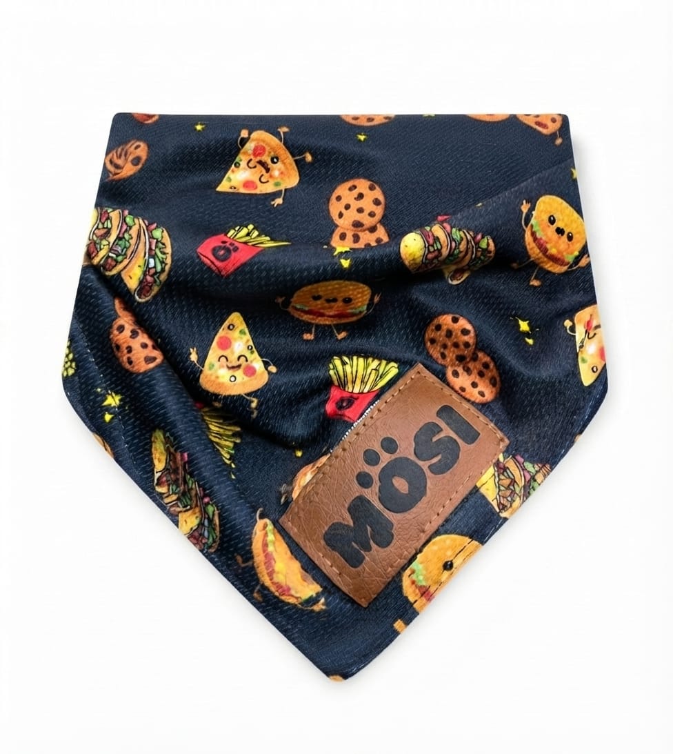 Mosi Bandana Blue Burger para Perro Grande