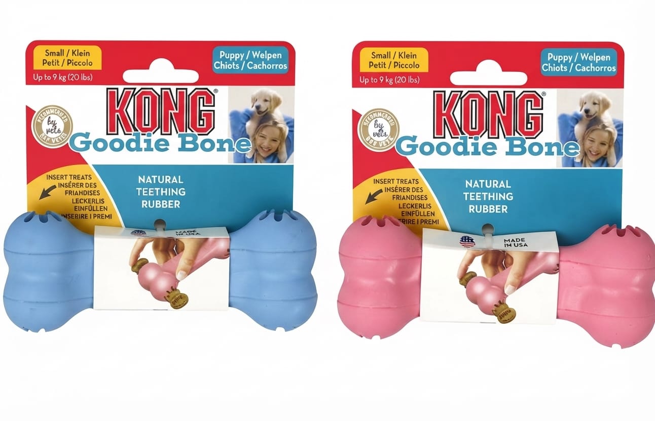 KONG hueso rosado/celeste Puppy