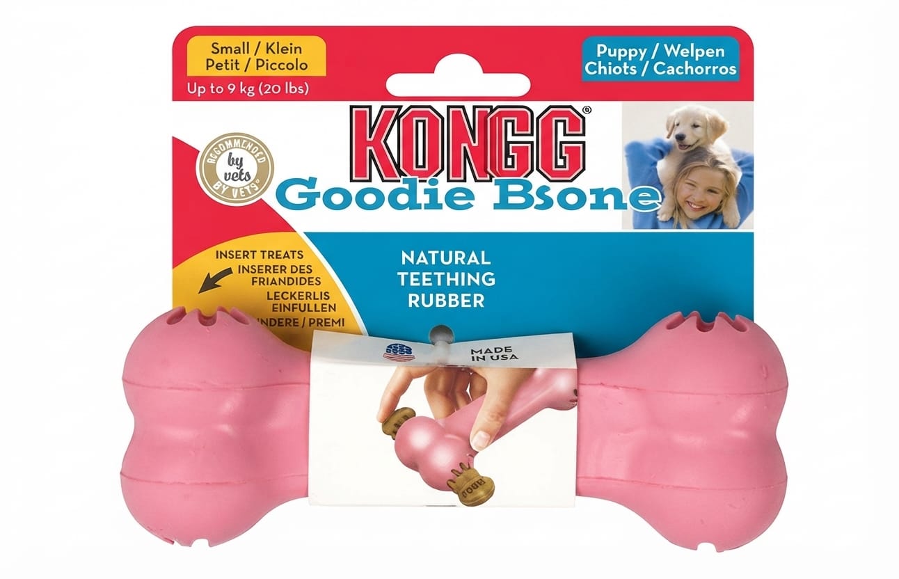 KONG hueso rosado/celeste Puppy