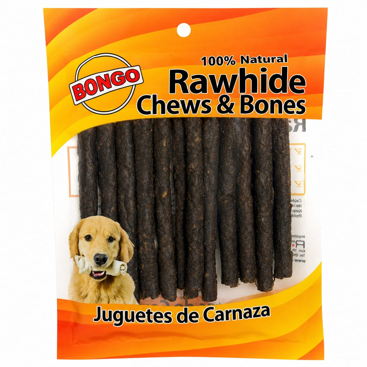 Bongo Palitos de Carnaza Sabor Carne - 12 unidades