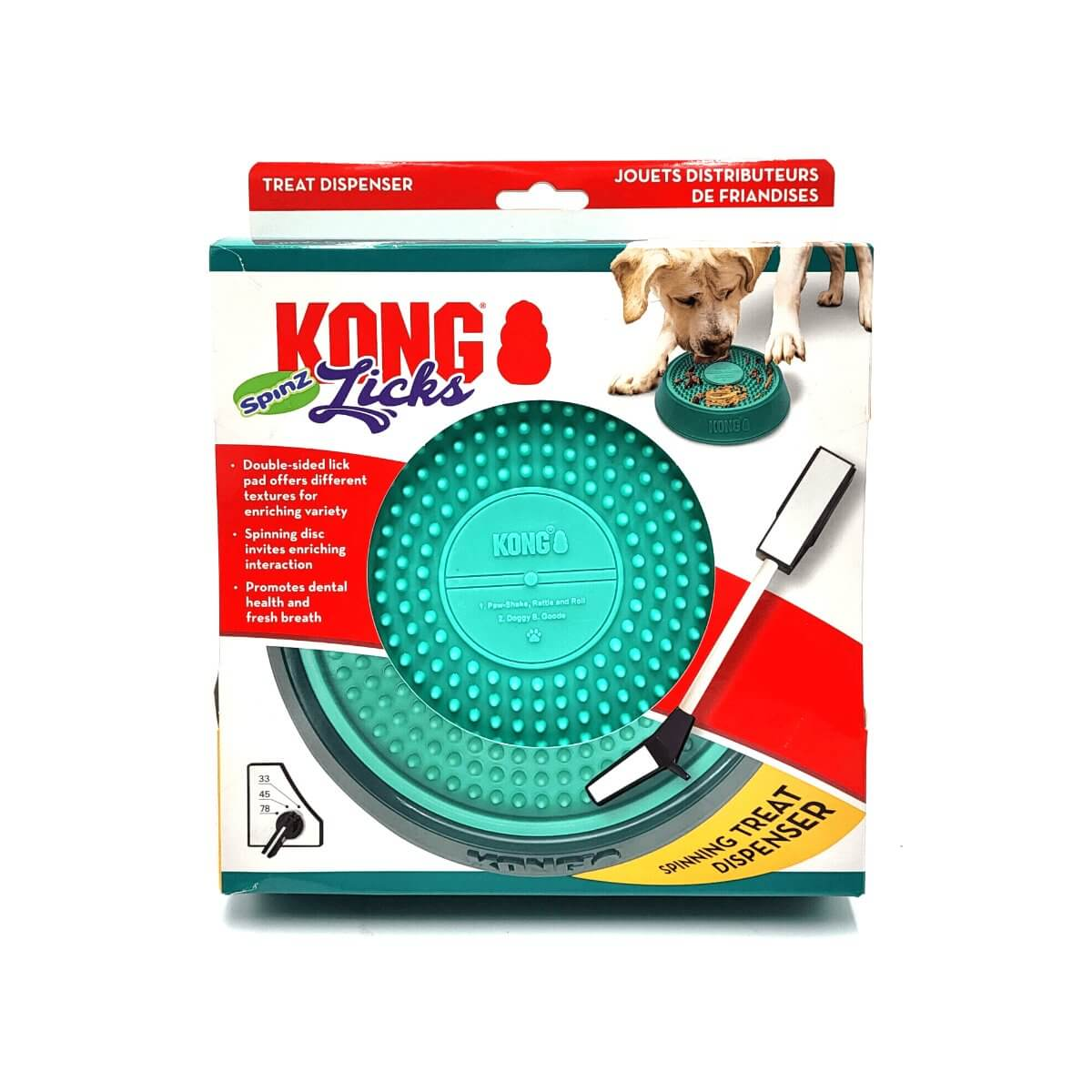 KONG Bandeja para Lamer para Perro Talla L Color Celeste