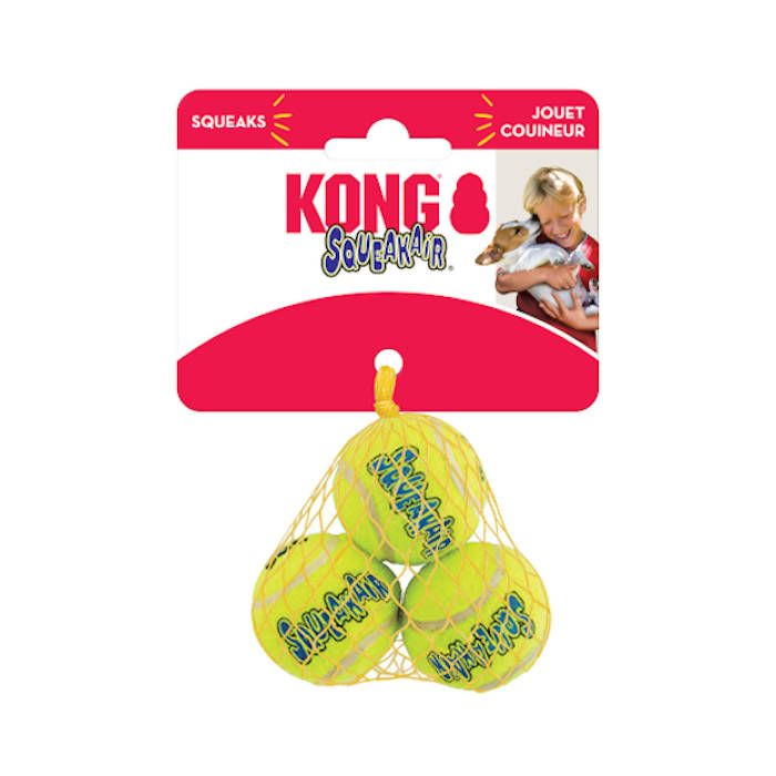 KONG Pelotas Tipo Tenis Pequeñas para Perro Talla S/M - 3 unidades