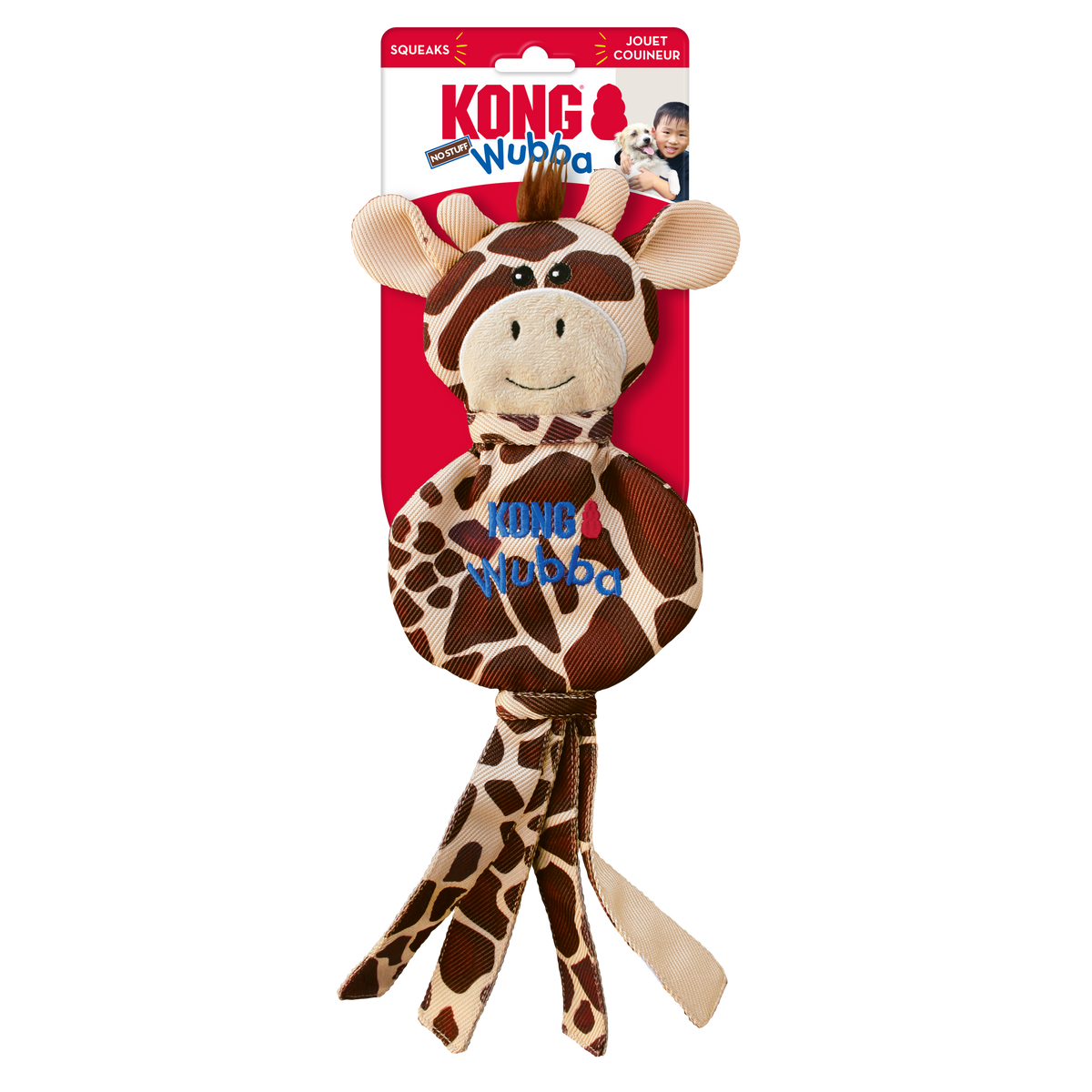 KONG Peluche con Tiras de Jirafa para Perro Talla L